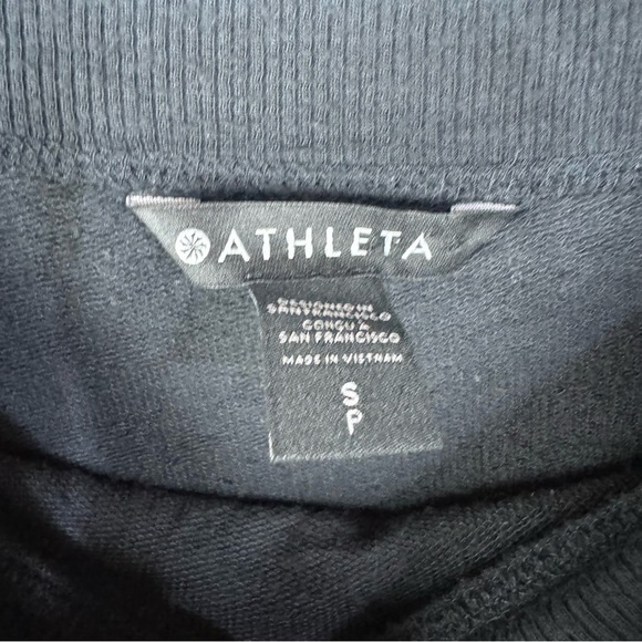 Athleta Black Long Sleeve Boat Neck Basic Casual Top Minimalist Capsule Wardrobe - Picture 5 of 5